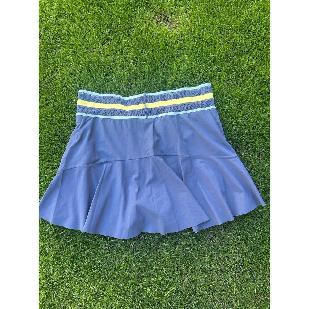 Nike Dri Fit Women’s Skort; Blue With Yellow And Light Blue Stripes; Size M - Picture 4 of 5